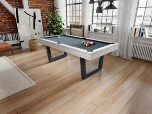 Tavolo trasformabile Biliardo e Ping pong L213,4 x P111,8 x H78,5 cm Bianco e Nero - MELIAN