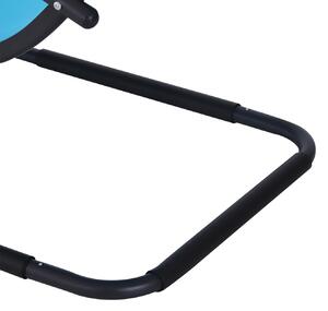 Sedia Sdraio da Giardino per Esterni Design Ergonomico Poggiatesta Rimovibile Azzurro 150x63x89 cm