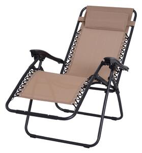 Sedia Sdraio Zero Gravity 90x65x110cm Reclinabile in Acciaio e Textilene
