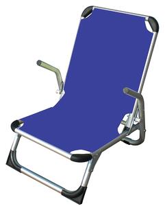 Sedia Mare Spiaggina Pieghevole Prendisole in Tessuto Texilene Blu