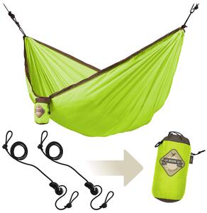 Amaca da Viaggio in Poliamide 150x250cm 180Kg con Fissaggio La Siesta Verde