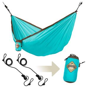 Amaca da Viaggio in Poliamide 150x250cm 180Kg con Fissaggio La Siesta Turchese