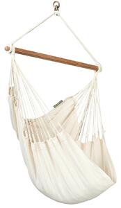 Amaca Sedia da Giardino in Cotone Biologico 105x140cm 130Kg La Siesta Modesta Latte Bianco