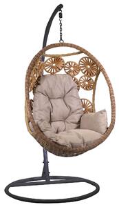 Amaca Dondolina da Giardino 116x100x200 cm Clinton Beige