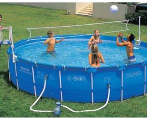 Set Rete da Gioco per Piscina con Telaio Tondo Dal Diametro di 549 Cm Volley Pallavolo Mod. 58179 Bestway