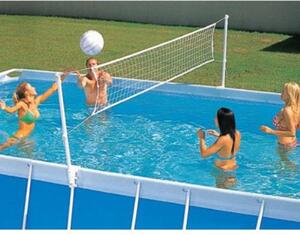 Set Rete da Gioco per Piscina con Telaio Rettangolare Volley Pallavolo 58178 Bestway