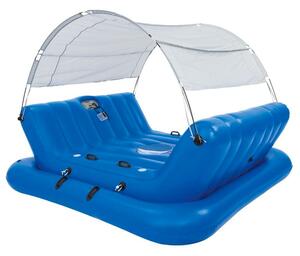 Isola Galleggiante Gonfiabile per 4 Persone 249x188x95 cm con Altoparlanti e Frigo Bestway