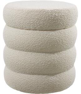 TecTake GmbH 405227 sgabello altu, imbottito, spazio interno - bouclé crema-bianco