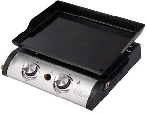 Piastra di Cottura a Gas GPL Portatile 2 Fuochi Qlima FPG102 Nera