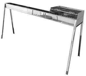 Cuoci Arrosticini a Carbone 120 cm con Barbecue Lisa Luxury Milano Grill 80+40