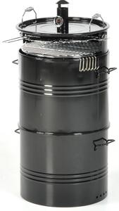 Barbecue Affumicatore a Carbone Carbonella Taddei Barrel Nero