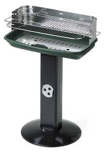 Barbecue a Carbone Carbonella in Acciaio Bauer Venus Inox Nero e Verde