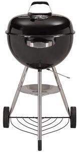 Barbecue a Carbone Carbonella in Acciaio con Ruote Bauer Sfera Nero