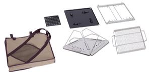 Barbecue a Carbone Carbonella e Legna Portatile in Acciaio Inox