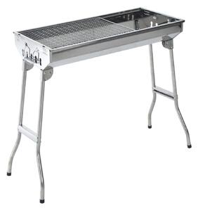 Barbecue a Carbone Carbonella Portatile e Pieghevole in Acciaio Inox