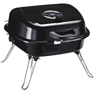 Barbecue a Carbone Carbonella Portatile da Tavolo 45x42x33,5 cm Tiny