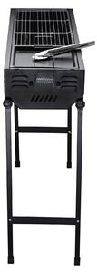 Barbecue a Carbone Carbonella in Metallo Portatile 103x31x84 cm Ridge