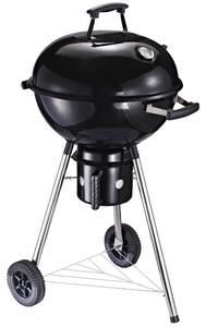 Barbecue a Carbone Carbonella in Acciaio Portatile 2 Ruote 50x63x94 cm Round
