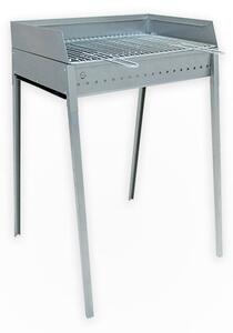 Barbecue a Carbone Carbonella 60x40 cm in Acciaio Lisa Luxury Stromboli