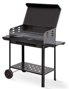 Barbecue a Carbone Carbonella 60x40cm con Griglia Regolabile su 3 Livelli Bauer