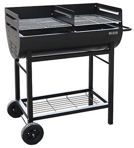 Barbecue a Carbone Carbonella 96x44x93 cm in Acciaio 2 Ruote Master Grill