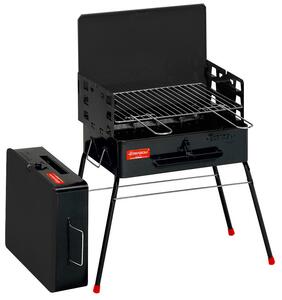 Barbecue a Carbone Carbonella Portatile a Valigetta 52x30x73 cm Ferraboli Camping