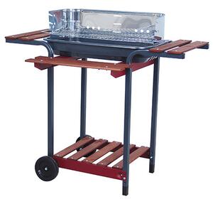 Barbecue a Carbone Carbonella con Griglia Regolabile su 3 Livelli