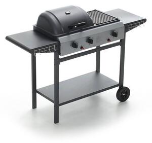 Barbecue a Gas Sistema Pietra Lavica e Ghisa con 3 Bruciatori e Termometro Taddei 3F