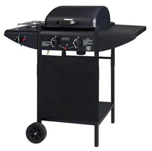 Barbecue a Gas 2 Bruciatori + Fornello Laterale con Sistema Roccia Pietra Lavica Imperial Barbecue