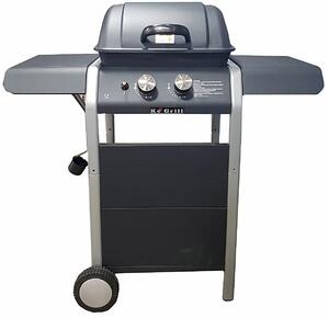 Barbecue a Gas GPL a Pietra Lavica 2 Fuochi Gordon Basic BBC 2F Nero