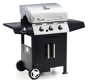 Barbecue a Gas GPL Pietra Lavica 3 Fuochi 15kW con Fornello Laterale Sochef Golosone 3