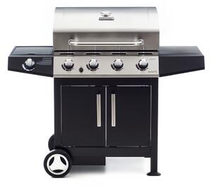 Barbecue a Gas GPL Pietra Lavica 4 Fuochi 14kW con Fornello Laterale Sochef Golosone 4