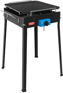 Barbecue Fornello a Gas con Piastra Plancha in Acciaio Ferraboli Mono