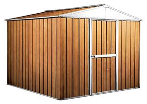 Casetta Box da Giardino in Lamiera di Acciaio Porta Utensili 276x260x212 cm Enaudi Legno