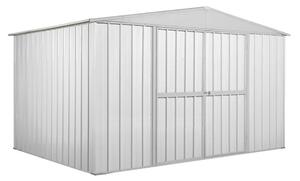Casetta Box da Giardino in Lamiera di Acciaio Porta Utensili 360x260x212 cm Enaudi Bianca