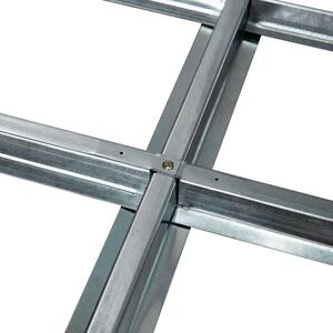 Legnaia da Giardino in Acciaio 182x89x136-148 cm Grigio Scuro