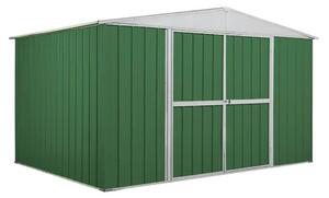 Casetta Box da Giardino in Lamiera di Acciaio Porta Utensili 360x260x212 cm Enaudi Verde