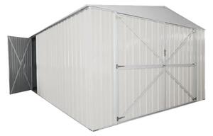 Casetta Box da Giardino in Lamiera di Acciaio Porta Utensili 360x514x230 cm Enaudi Bianca