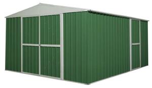 Casetta Box da Giardino in Lamiera di Acciaio Porta Utensili 360x430x210 cm Enaudi Verde