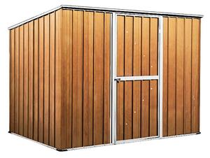 Casetta Box da Giardino in Lamiera di Acciaio Porta Utensili 260x185x192 cm Enaudi Legno
