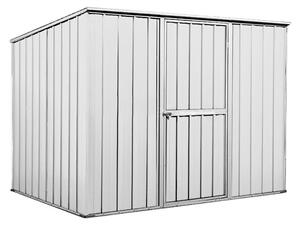 Casetta Box da Giardino in Lamiera di Acciaio Porta Utensili 260x185x192 cm Enaudi Bianca