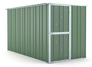 Casetta Box da Giardino in Lamiera di Acciaio Porta Utensili 175x307x182 cm Enaudi Verde