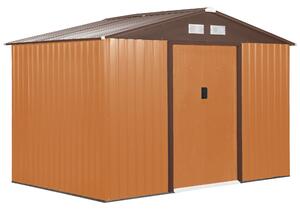 Casetta Box da Giardino in Lamiera Ocra 277x191x192 cm