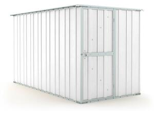 Casetta Box da Giardino in Lamiera di Acciaio Porta Utensili 175x307x182 cm Enaudi Bianco