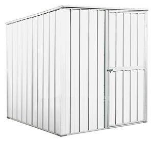 Casetta Box da Giardino in Lamiera di Acciaio Porta Utensili 175x185x192 cm Enaudi Bianco