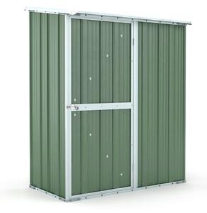Casetta Box da Giardino in Lamiera di Acciaio Porta Utensili 155x100x192 cm Enaudi Verde