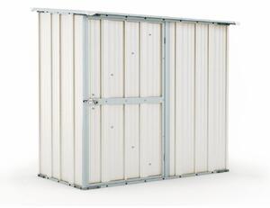 Casetta Box da Giardino in Lamiera di Acciaio Porta Utensili 174x100x174 cm Enaudi Bianca