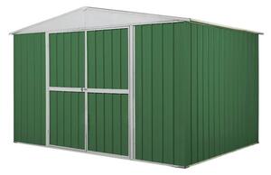 Casetta Box da Giardino in Lamiera di Acciaio Porta Utensili 360x175x215 cm Enaudi Verde