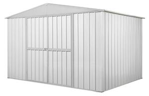 Casetta Box da Giardino in Lamiera di Acciaio Porta Utensili 360x175x215 cm Enaudi Bianco