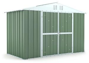 Casetta Box da Giardino in Lamiera di Acciaio Porta Utensili 327x155x217 cm Enaudi Verde